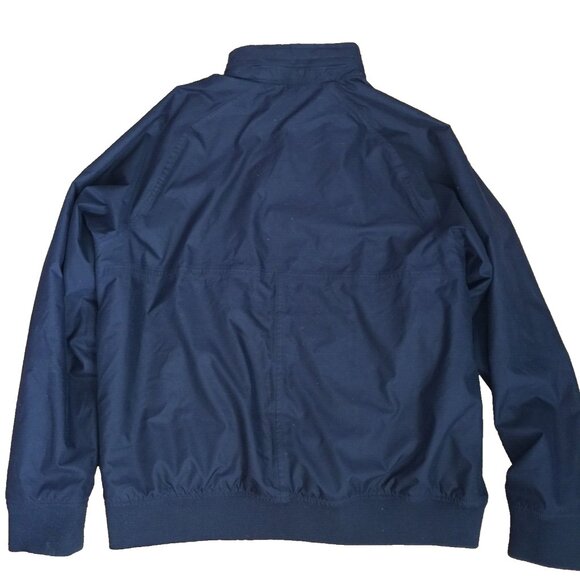 LANDS END RAIN JACKET MENS L 42-44 ZIP HOOD POLYESTER COTTON LINING WINDBREAKER - Picture 2 of 13